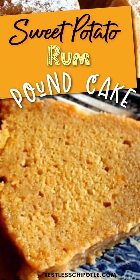 Spiced Rum Cake, Sweet Potato Pound Cake Recipe, Rum Pound Cake, Rum Cake Recipe Easy, Potato Cake Recipe, Easy To Make Cake, Buttery Pound Cake, Sweet Potato Cake Recipe, Sweet Potato Pound Cake