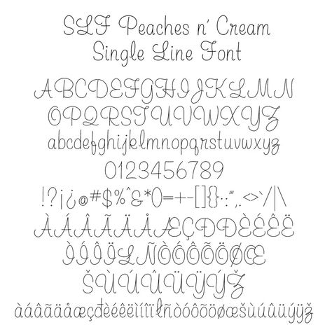 Single Line Font "Peaches n' Cream" With Three Widths – Single Line Fonts Single Line Fonts, Learning Lettering, Note Styles, Cute Fonts Alphabet, Basic Calligraphy, Letras Cool, Hand Lettering Alphabet Fonts, Cartoon Inspiration, Lettering Styles Alphabet