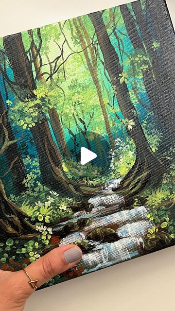 Peacock Painting, Acrylic Painting For Beginners, Forest Painting, Process Art, Seascape Paintings, Nature Paintings, Art Techniques, Painting Techniques, Art Videos