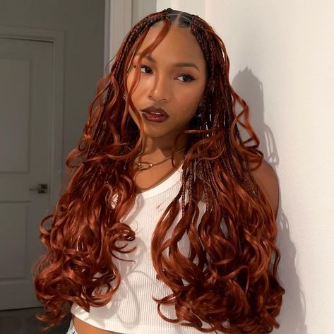 Laya Hayes, Wavy Braids, French Curl Braids, Curl Braids, French Curls, Hair Styles Braids, French Curl, Styles Braids, Goddess Braids Hairstyles