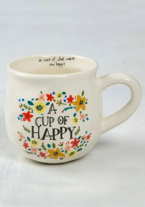 Happy Cup, Happy Coffee, Tassen Design, Keramik Design, Painted Mugs, Natural Life, Cute Mugs, Pottery Painting, Cups And Mugs