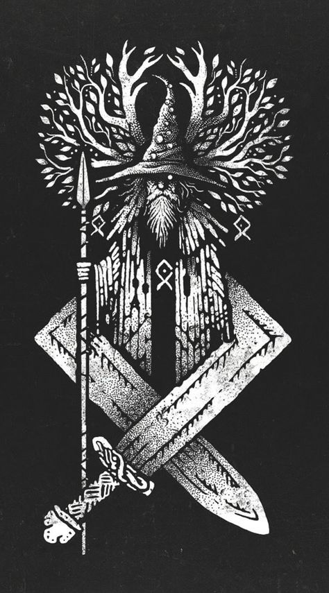 Druid Symbols, Minimal Tattoo Designs, Norse Mythology Tattoo, Minimal Tattoo Ideas, Scandinavian Tattoo, Viking Tattoo Sleeve, Norse Design, Norse Symbols, Norse Tattoo