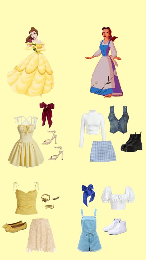 #belle#outfit#clothes#aesthetic Belle Outfit Ideas, Adult Belle Costume, Belle Inspired Outfits, Belle Disneybound, Belle Outfit, Beauty And The Beast Costume, Beast Costume, Disney Themed Outfits, Belle Costume