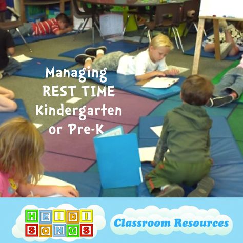 Managing Rest Time in Kindergarten or Pre-K Rest Time Activities, Kindergarten First Week, Kindergarten Classroom Management, Transitional Kindergarten, Rest Time, Self Contained Classroom, Quiet Time Activities, Classroom Strategies, Classroom Procedures