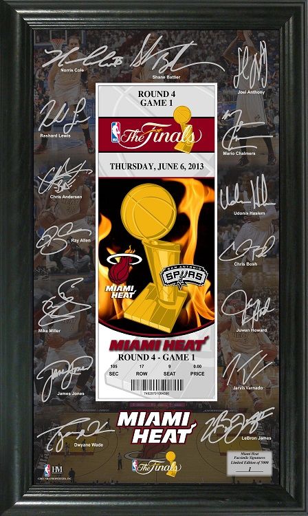 Cool #MiamiHeat #NBAfinals framed game ticket print! #sanantoniospurs #thefinals #NBA #basketball #sports Heat Poster, Heat Signature, Nba Tickets, Nba Miami Heat, Sports Posters, Game Tickets, Different Sports, Sports Prints, Framing Photography