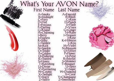 What's ur avon name? Avon Party Ideas, Avon Facebook, Avon Marketing, Avon Beauty Boss, Avon Lipstick, Join Avon, Avon Sales, Avon Cosmetics, Avon Business