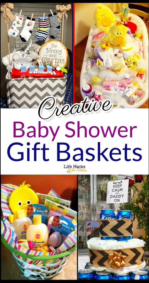 Baby Gifts Baskets, Diaper Diy Gift Shower Ideas, Baskets For Baby Shower Gift, Baby Shower Gifts Unique, Baby Gift Basket Girl, Baby Wrapping Ideas Gift, Gift Basket Baby Shower Boy, Gift Wrap Baby Shower Gifts, Sprinkle Shower Gift Ideas