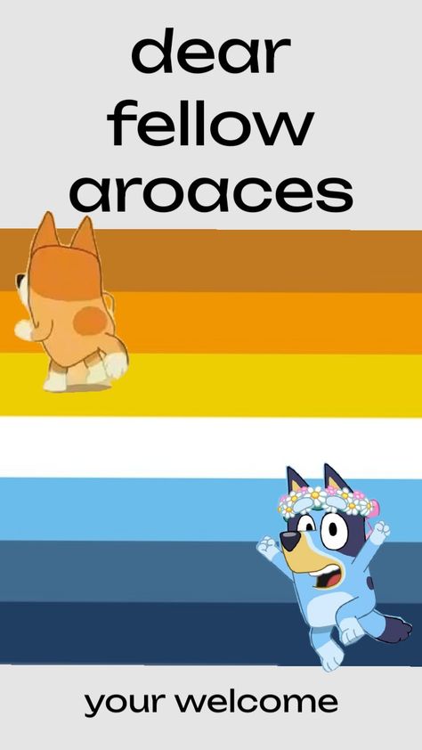 #aroace # bluey #bingo #wow #slay#pride Aroace Bingo, Aroace Aesthetic, Aroace Humor, Aroace Art, Asexual Humor, Lgbtq Stuff, Lgbt Quotes, Pride Stuff, Ace Pride