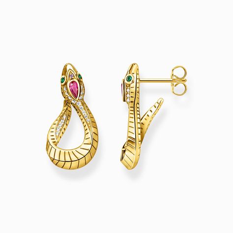 Earrings Snake, Snake Jewelry, Open Hoop Earrings, Buy Earrings, Gold Jewelry Earrings, Snake Earrings, Snake Design, Skull Pendant, Gold Snake