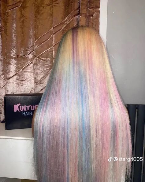 Custom Color Wigs, Cotton Candy Hair, Color Wigs, Cute Hair Colors, Candy Hair, High Hair, Dyed Hair Inspiration, Multicolored Hair, Pretty Hair Color