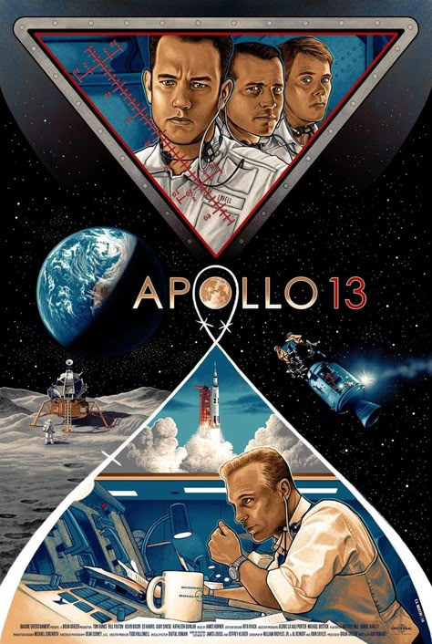 Tom Whalen, Cool Movie Posters, Apollo Space Program, Movie Synopsis, Space Movies, Apollo 13, Ron Howard, Moon Landing, Alternative Movie Posters