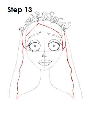 How to Draw Corpse Bride The Corpse Bride Emily, Tim Burton's Corpse Bride, Tim Burton Drawings, Corpse Bride Emily, Tim Burton Art Style, Corpse Bride Art, The Corpse Bride, Emily Corpse Bride, Art Is Dead