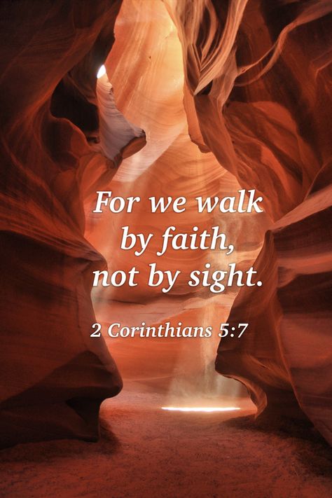 “For we walk by faith, not by sight.” - 2 Corinthians 5:7 Faith Verses, By Faith Not By Sight, Paul The Apostle, Love Rose Flower, 2 Corinthians 5 7, Bible Verses About Faith, Bible Notes, Faith Bible, Keep The Faith