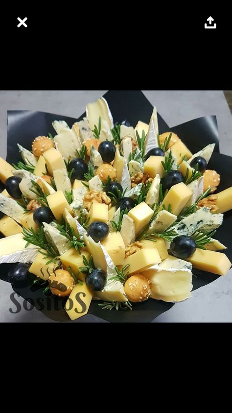 Cheese Bouquet, Fruit Bouquet Ideas, Charcuterie Gifts, Food Bouquet, Edible Bouquets, Fruit Basket Gift, Reception Food, Edible Arrangements, Charcuterie And Cheese Board