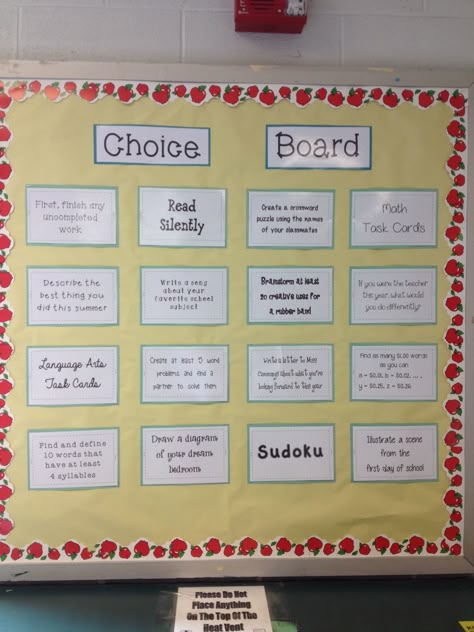 Give your early finishers choices, not just more work Early Finishers Activities Middle School, Anchor Activities, Science Bulletin Boards, Pic Collage, Choice Board, Early Finishers Activities, Class Organization, Fast Finishers, Choice Boards