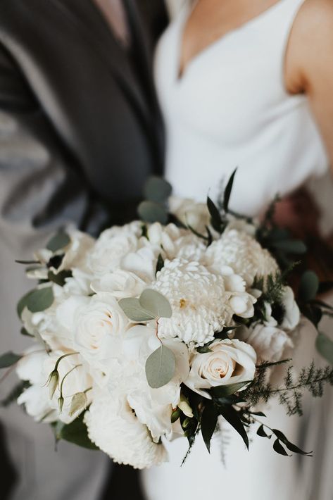 Aria | Winter Wedding Inspiration | Minneapolis Florist | Emily and Tony Pink Peonies Wedding, Winter Bridal Bouquets, Winter Floral Arrangements, White Spray Roses, Bridesmaid Bouquet White, White Winter Wedding, Peony Bouquet Wedding, Winter Wedding Bouquet, Rose Bridal Bouquet