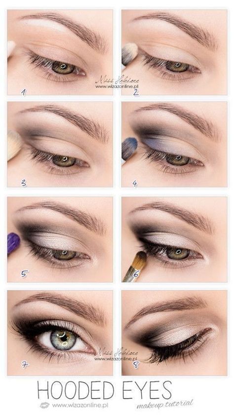 8 Consejos de maquillaje para encapuchados Párpados | basura Valioso de un Cowgirl Urbano by ClaudiaMaria Make Up Mata, Hooded Eye Makeup Tutorial, Trendy Eyeshadow, Easy Makeup Tutorial, Smink Inspiration, Hooded Eye Makeup, Eye Makeup Steps, Makijaż Smokey Eye, Trendy Makeup