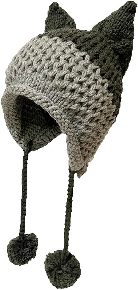 BIBITIME Women's Hat Cat Ear Crochet Braided Knit Caps Warm Snowboarding Winter (One Size, Army Green) at Amazon Women’s Clothing store Cat Ear Crochet, Fat Rat, Knit Caps, Cat Eared Beanie, White Beanies, Mha Dr, Crochet Cap, Cat Ear, Cute Accessories