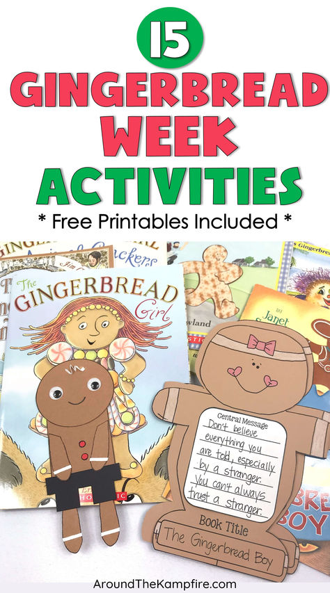 Gingerbread week literacy activities for 1st and 2nd grade. Gingerbread Writing Prompt, Gingerbread 1st Grade, Gingerbread Man Book Free Printable, Second Grade December Activities, Gingerbread School Project, 2nd Grade December Activities, Legend Of The Gingerbread Man Printable, Gingerbread Week First Grade, Gingerbread Unit First Grade