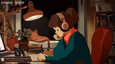 Lo Fi GIFs - Find & Share on GIPHY Lo-fi Wallpaper, Rokuro And Benio, Lo-fi Aesthetic, New Retro Wave, Hip Hop Art, 2d Animation, Anime Scenery Wallpaper, Anime Scenery, Anime Style