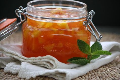 Papaya Pineapple Marmalade Canning Cupboard, Pineapple Marmalade, Papaya Jam, Roasted Pineapple, Marmalade Recipe, Tasha Tudor, Ripe Pineapple, Tropical Food, Orange Rind