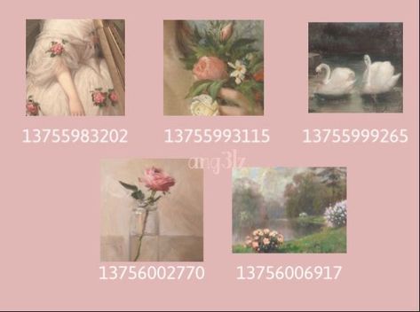 Cute Id Codes For Bloxburg, Fancy Bloxburg Picture Codes, Cute Painting Codes For Bloxburg, Aesthetic Painting Decals Bloxburg, Roblox Picture Id Codes Vintage, Roblox Image Id Codes Royal High, Bloxburg Picture Codes Painting, Cute Image Ids For Bloxburg, Roblox Photo Id Codes Aesthetic