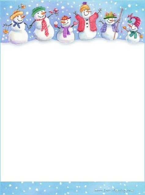 free winter frames and borders - - Image Search Results Trin For Trin Tegning, Christmas Stationary, Winter Frame, Stationary Printable, Printable Stationary, Free Printable Stationery, Christmas Papers, Snowman Family, Christmas Border