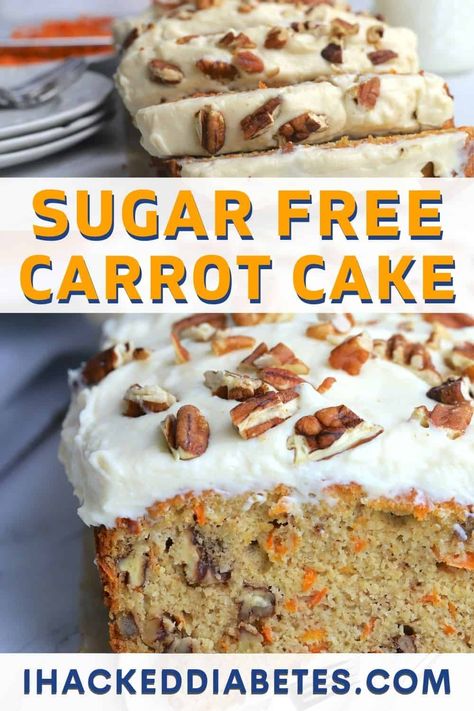 Who says you can't have your cake and eat it too? Our sugar-free carrot cake recipe is the perfect guilt-free indulgence for any occasion! Moist, delicious, and packed with wholesome goodness, this cake will have your taste buds dancing with joy. So go ahead, treat yourself to a slice (or two!) and enjoy a little sweetness without the sugar rush! Sugar Free Cake Recipes, Sugar Free Carrot Cake, Sugar Free Pie, Sugar Free Desserts Easy, Sugar Free Baking, Sugar Free Recipes Desserts, Sugar Free Treats, Sugar Free Cake, Sugar Free Sweets