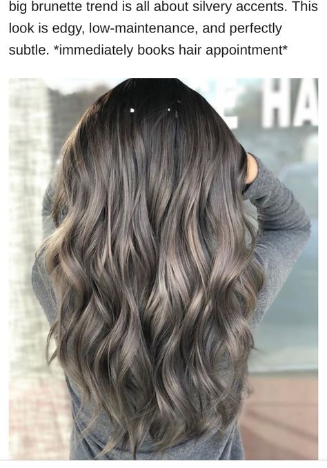 Ash Brown Hair Dark Roots, Mushroom Ash Brown Hair Balayage, Babylights Hair, Brown Ombre Hair, Ash Brown Hair, Ombré Hair, Winter Hair Color, Ash Brown, Ombre Hair Color