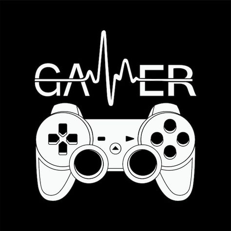 Gamer Tshirt Design, Gamer Tshirt Ideas, Gaming Logo Design Graphics, Gamer Logo Design, Gamer Icon, Game Controller Art, Game Art Design, Gaming Illustration, Logo Gamer