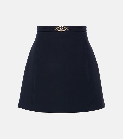 Crepe Couture miniskirt in blue - Valentino | Mytheresa Valentino Clothing, International Clothing, Stylish Women Fashion, Church Decor, Slingback Pump, Skorts, Casual Style Outfits, Style Outfits, Luxury Women