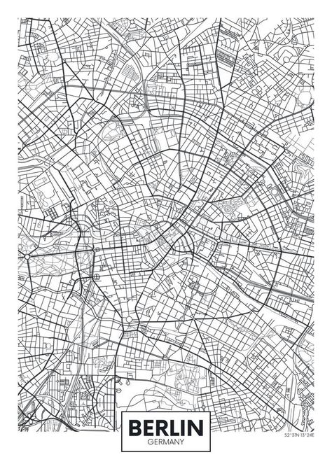 Berlin Illustration, Berlin Poster, Vector Poster, Berlin City, Power Trip, Poster City, City Illustration, Illustrated Map, Map Vector