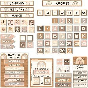 Boho Classroom Calendar Set Bulletin Board - Bulletin Board Calendar For Classroom Elementary, Teacher Calendar Bulletin Board Sets, Preschool Calendar For Classroom, School Calendar For Classroom Calendar For Classroom, Bulletin Board Calendar, Calendar Bulletin Boards, Teacher Calendar, Preschool Calendar, Classroom Elementary, Boho Classroom, Classroom Calendar, Bulletin Board Sets