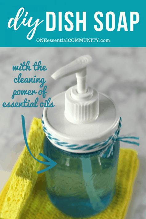 One Essential Community, Homemade Dish Soap, Homemade Shower Cleaner, Natural Dish Soap, Diy Dish Soap, Natural Homemade Soap, Savon Diy, Homemade Essential Oils, Diy Dish