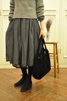 Spring Outfit Women, Sukienki Maksi, Fall Fashion Ideas, Mode Ab 50, Lagenlook Style, Gingham Skirt, Mode Casual, Fashion Hacks, 가을 패션