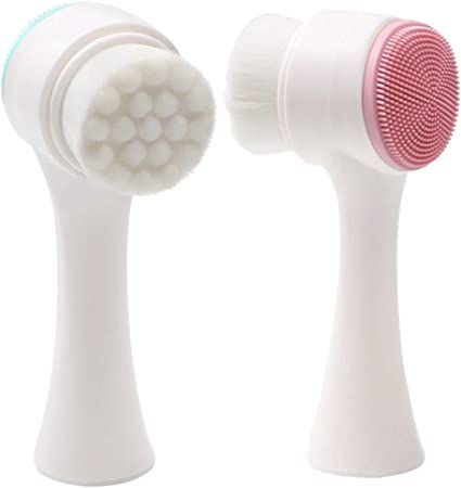 Soft Bristle Facial Brush，Soft Bristle Facial Brush for Deep Pore Cleaning, Makeup Removal Massaging Rejuvenating Delicate and Sensitive Face Skin 2 pcs CA Face Washing Brush, Deep Pore Cleaning, Electric Facial Brush, Pore Cleaning, Face Wash Brush, Face Brush Cleansing, Face Scrubber, Face Tools, Facial Brush