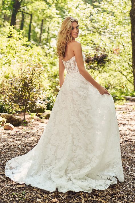 Lillian West - Style 66333: Strapless Jacquard A-Line with Straight Neckline and Exposed Boning Justin Alexander Bridal, Plus Size Bridal Dresses, Beach Bridal Dresses, Boho Bridal Dress, Sincerity Bridal, Bridal Shops, Lillian West, Timeless Wedding Dress, Bridal Dresses Lace