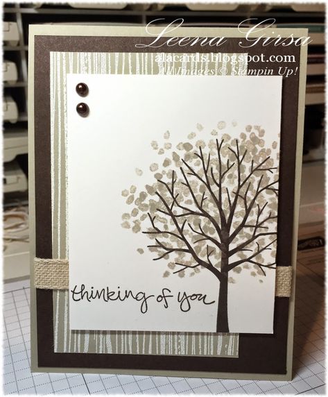 Stampin Up Sheltering Tree, Sheltering Tree Stamp Set, Stampin Up Sympathy Cards, Sympathy Cards Handmade, Lovely As A Tree, Cards Masculine, Tree Stamp, Masculine Birthday Cards, Making Greeting Cards