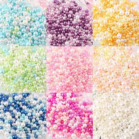 Cheap Garment Beads, Buy Quality Home & Garden Directly from China Suppliers:500PCS/bag 2.5 5mm Mix Rainbow Color Round UV resin Imitation Pearl Beads no hole Loose Beads DIY Jewelry Necklace Making Craft Enjoy ✓Free Shipping Worldwide! ✓Limited Time Sale ✓Easy Return. How To Make Decorations, Diy Projektit, Bead Suppliers, Diy Jewelry Necklace, Pearls Diy, Knitting Supplies, Beaded Jewelry Diy, Scrapbook Crafts, Diy Necklace