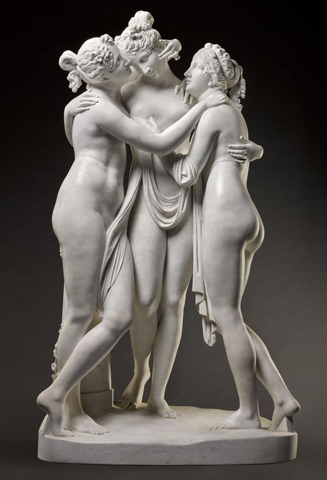 Antonio Canova, The Three Graces, Daughter Of Zeus, Classic Sculpture, European Sculpture, Hermitage Museum, Three Graces, Tableau Art, Poses References