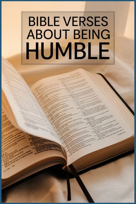 Open Bible with highlighted text beneath the title "Bible Verses About Being Humble". Humble Scripture Quotes, Humble Quotes Bible, Humble Living, Romans Bible Study, Humility Quotes, Important Bible Verses, Romans Bible, Being Humble, Humble Quotes