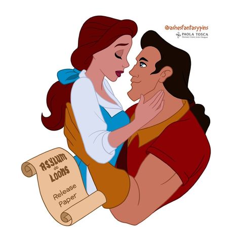 Gaston And Belle, Gaston Beauty And The Beast, Beauty And The Beast Silhouette, Disney Female Characters, Disney Sleeve, Best Halloween Movies, Art Stories, Disney Crossover, Disney Paintings