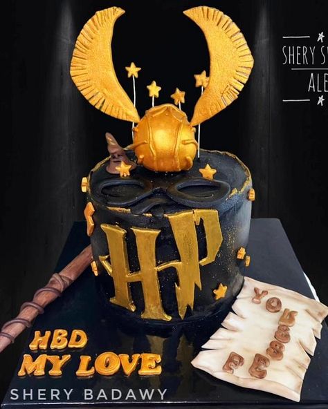 Harry Potter Theme Cake, Harry Potter Birthday Cake, Harry Potter Golden Snitch, Harry Potter Bday, Happy 8th Birthday, Harry Potter Baby Shower, Cute Harry Potter, Festa Harry Potter, Anniversaire Harry Potter