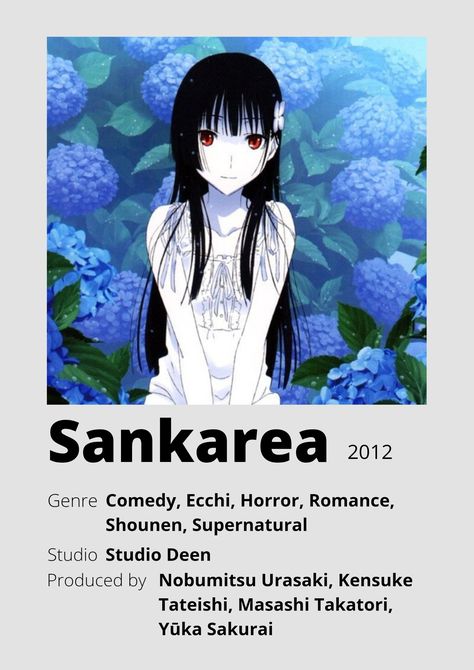 Sankarea Sankarea Anime, Sankarea Undying Love, Poster Information, Anime Minimalist Poster, Best Romance Anime, Anime Suggestions, New Movies To Watch, Anime List, Good Anime Series