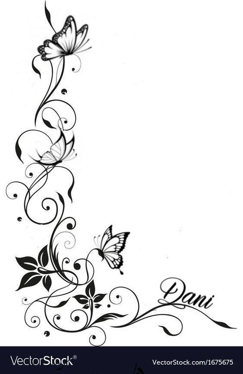 Dragon Tattoo Drawing, Borboleta Tattoo, Cross Tattoos For Women, Mom Tattoo Designs, Doodle Art Flowers, Beautiful Flower Tattoos, Flower Tattoo Shoulder, Vine Tattoos, Dope Tattoos For Women