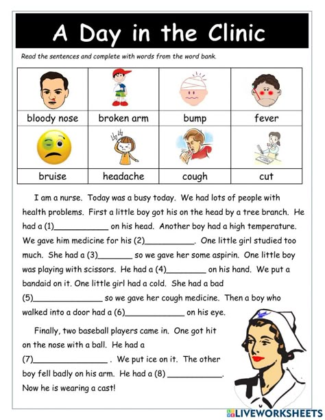 Kindergarten Health Worksheets, First Grade Health Worksheets, Homiletics Worksheet, Health Worksheets For Kids, Health Worksheets, Health Vocabulary English Lessons, Health Vocabulary Worksheets, Health Problems Worksheet, Hygiene Lessons