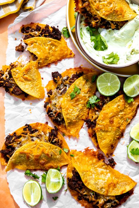 Sheet Pan Tacos, Sheet Pan Crispy Chicken Tacos, Crispy Sheet Pan Black Bean Tacos, Crispy Beef Tacos, Sheet Pan Nachos Ground Turkey, Sheet Pan Nachos Ground Beef, Baked Beef Tacos Oven, Sheet Pan Nachos With Refried Beans, Baked Crunchy Beef Tacos