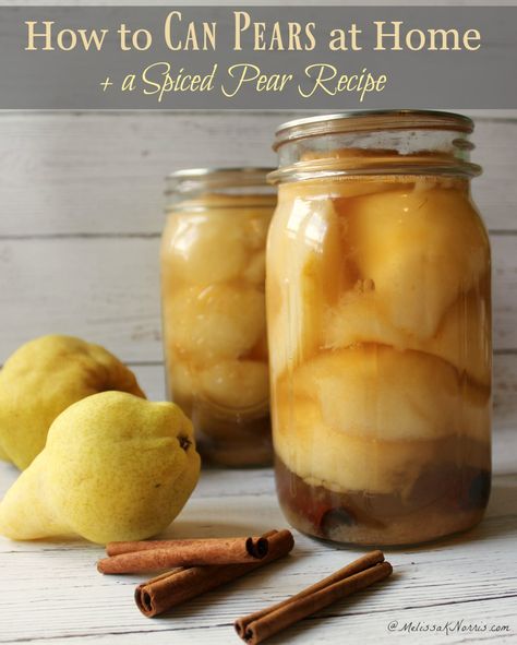 Pear Ideas, How To Can Pears, Can Pears, Pear Pie Filling, Cranberry Pie Filling, Spiced Pears, Freezing Recipes, Harvest Ideas, Canning Pears