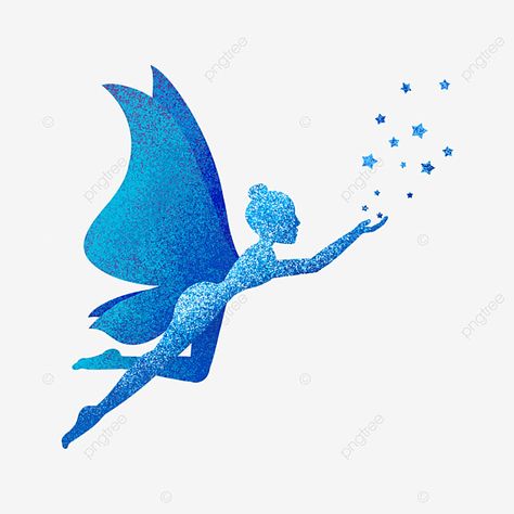 Flying Fairy Drawing, Flying Fairy Silhouette, Fairy Scene, Fairy Png, Angel Png, Elf Cartoon, Flying Fairy, Fairies Flying, Cartoon Silhouette