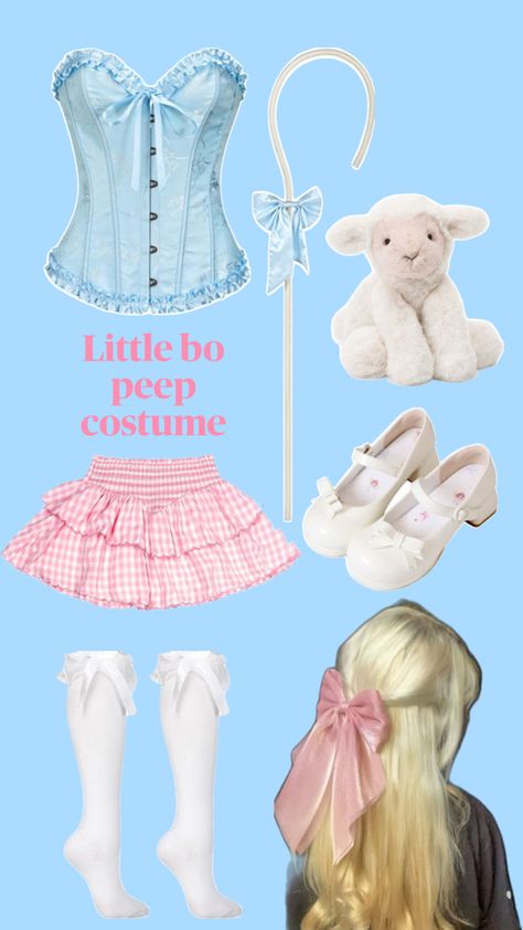 Perfect little bo peep costume in pink and blue Little Bo Peep Costume, Cute Halloween Costume, Little Bo Peep, Bo Peep, Group Costumes, Cute Halloween Costumes, Cute Halloween, Halloween Costume, Halloween Costumes